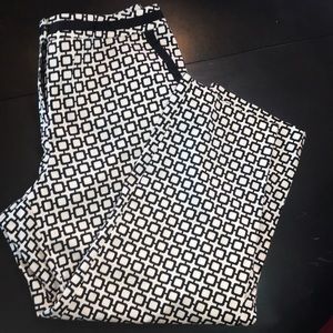 Talbots black and white ankle pant